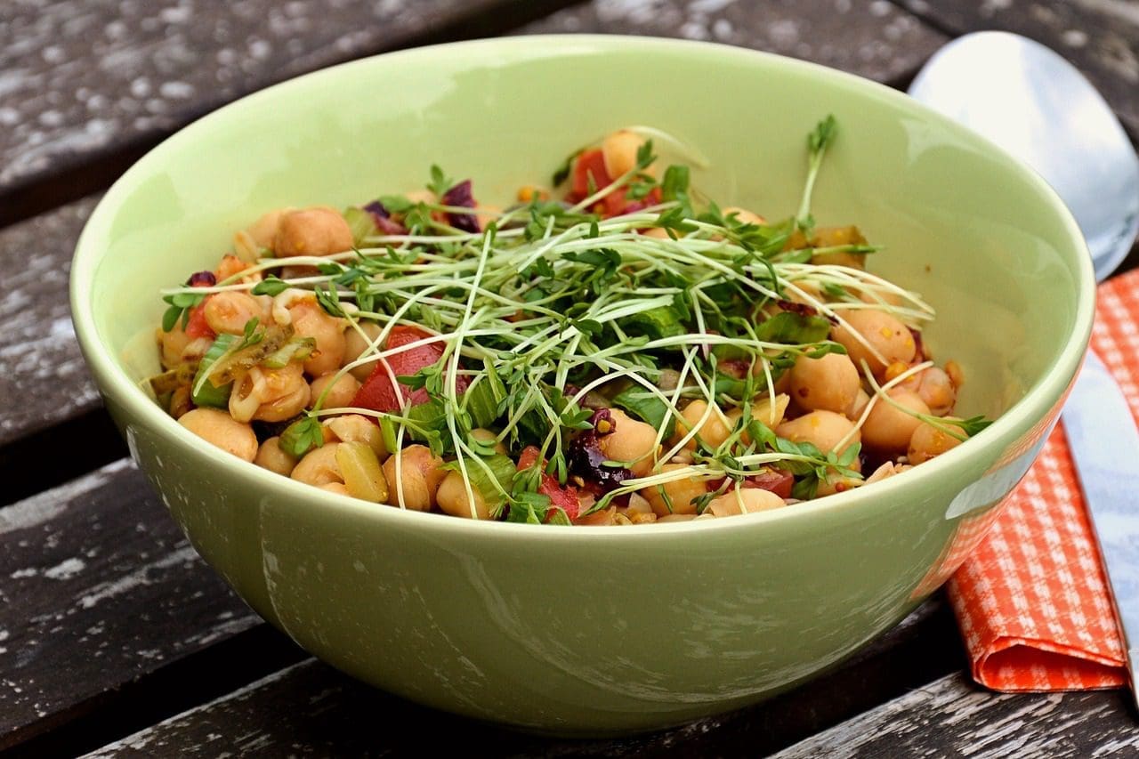 Mediterranean Chickpea Spinach Salad with Hummus Dressing In A Jar